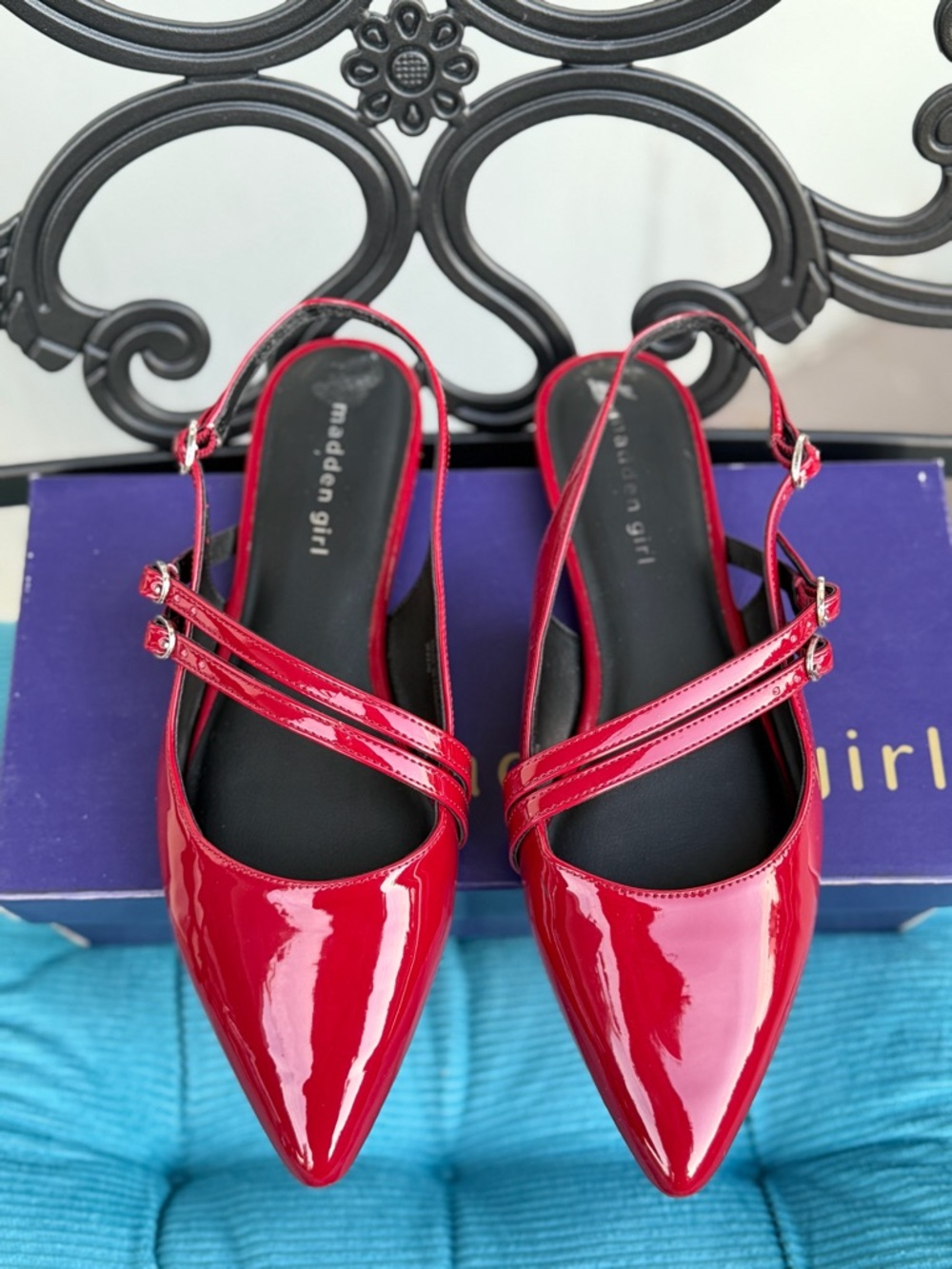 Steve Madden Red Ballet flats, red, straps - Picture 2 of 6
